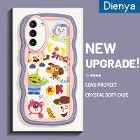 Dienya เคสปลอกสำหรับ Samsung Galaxy S21 FE S21บวก S21อัลตร้าเคสลายการ์ตูนน่ารักนาซ่าบัซไลท์เยียล์ใหม่ Colour มาการอนคลื่นกันกระแทกแบบใสนิ่มเคสมือถือสร้างสรรค์กล้องซิลิกาเจลฝาครอบป้องกัน