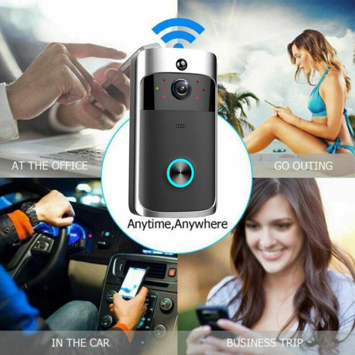 สมาร์ทไวฟายแบบไร้สาย-doorbell-กล้องวีดีโอ-bell-intercom-ความปลอดภัยในบ้าน-m7-v5-720p-ปลอดภัยไร้สายกล้องกริ่งประตู-wifi