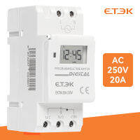 ETEK  Modular Timer Switch สวิตช์เวลาเชิงกล  Weklly  Programmable Timer   20A 36mm 230V Din Rai  EKTM-20A