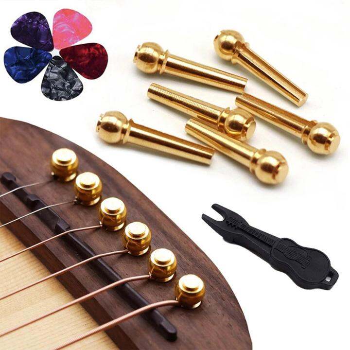 Magic Sound 12Pcs Acoustic Guitar Pegs Bridge Pins for Acoustic Guitar