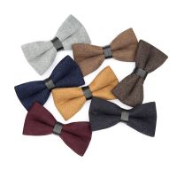 【Fashion house]10ชิ้น/ล็อต Pre ผูกโบว์ผูกบุรุษปลอดภัยผูกโบว์สีแดงผ้าฝ้าย Bowtie ผู้ชายสีฟ้าสีเขียว Bowties สีเทากำมะหยี่ Bowtie D Ropshipping B103