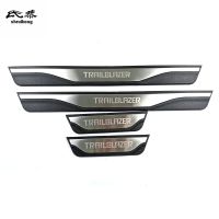 4PCS Plastic Stainless Steel Suitable For 2021-2023 Chevrolet Chevy TRAILBLAZER Car Door Sill Pedal Welcome Scuff Plate Cover