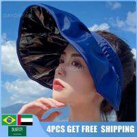 [hot]Visors Cap Wide Large Brim Fashion Sun Hat Uv Protection Sunscreen Cap Empty Top Hair Accessories Dual-use Headband Sunshade Hat