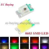 ✹✺ 100pcs 0603 SMD LED Bead Light Emitting Diode Orange Red Yellow Green White Blue Purple Pink High Bright Clear LED Light Diodes