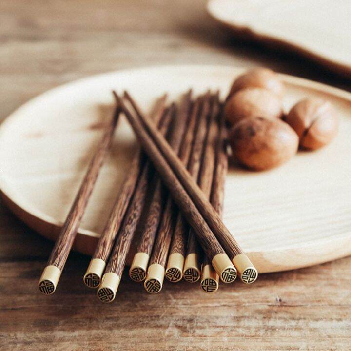 1pairs-handmade-natural-wood-chopsticks-25cm9-84inch-chinese-ebony-wenge-wood-sushi-japanese-korean-noodles-chopsticks