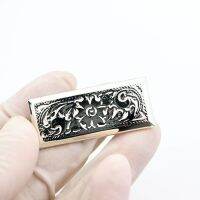 1Pcs Silver plated tangcao square cloth buckle manual DIY luggage leather belt clothing hat decorative buckle screw buckle