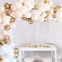 ；‘。、’ White  Balloon Garland Arch Kit Happy Birthday Party Decoration Kids Wedding Birthday Balloon Latex Baloon Baby Shower