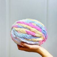 250g Super Thick Ice Chunky Yarn Chenille Hand-woven for DIY Blanket Hat Cushion Handmade Workshop Thread Knitting Crochet Knitting  Crochet