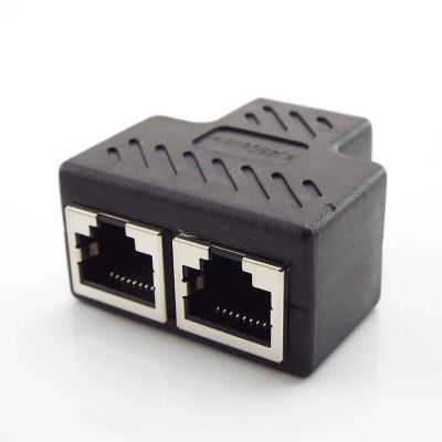 1 sampai 2 cara kabel jaringan konektor jaringan wanita Distributor jaringan Ethernet RJ45 Splitter Extender adaptor steker C untuk Laptop