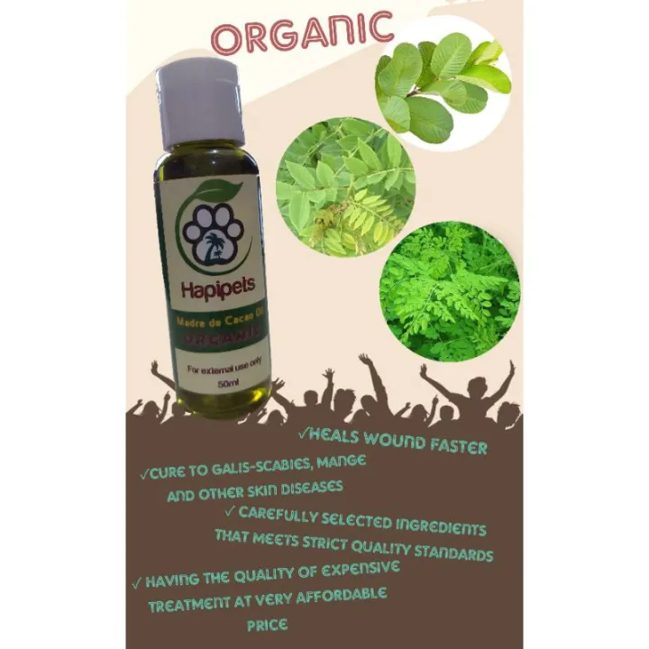 Hapipets Madre De Cacao Oil Cure to Galis Scabies Mange Hotspots and