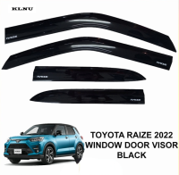 KLNU Toyota Raize 2022เพื่อ2023หน้าต่างชนิดฉีดสีดำแผงกันลมติดกระจกรถยนต์