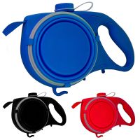 Multifunction Pet Dog Leash with Built-in Water Bottle Bowl Waste Bag Dispenser Outdoor Walking Running Traction Rope Pet Supply Leashes