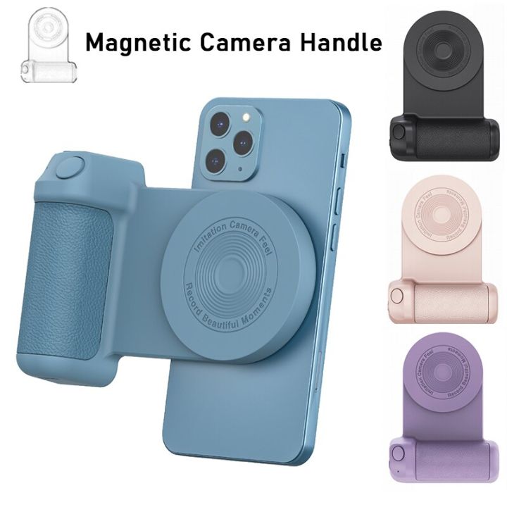 ที่จับกล้องแม่เหล็กสำหรับถ่ายภาพ-โทรศัพท์มือถือบลูทูธอัจฉริยะกันสั่นอุปกรณ์เซลฟี่ที่ชาร์จตั้งโต๊ะ-magsafe