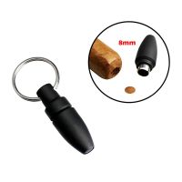 ♠ↂ With Key Ring Clip Rubber Portable Cigar Puncher Accessories Blade Cigar Cutter Drill Hole Pocket knife for Cigar Gadgets