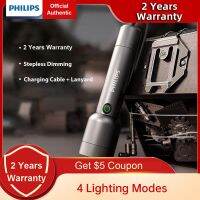 Philips Outdoor LED Rechargeable Flashlight Portable Powerful Bright Flashlights Camping Lamp for Outdoor Hiking Self Defense Rechargeable  Flashlight