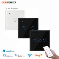 ◇ Smart Life WiFi Tuya Ewelink Light Wall Switches Touch Glass Panel Wireless Voice Remote Control by Alexa Google Home 1/2/3 Gang