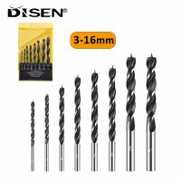 High Carbon Steel Wood Woodworking Tool Round Shank Twist Three Brad Point Drill Bit Positioning Woodworking Bit Twist Drill