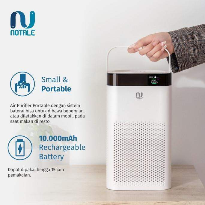 Notale Air Purifier Travel Series Rechargeable HEPA 13 UV Killer LEKA
