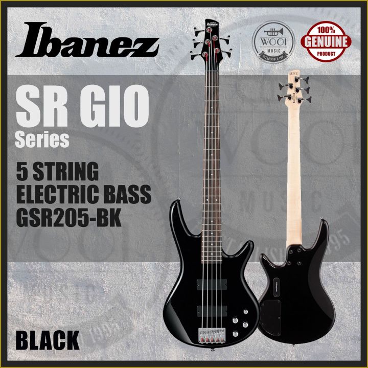 Ibanez GSR205-BK SR Gio Series 5-String Electric Bass - Black | Lazada