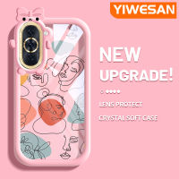 YIWESAN เคสสำหรับ Huawei Nova 10 Nova 10 Pro แฟชั่นแบรนด์ที่สวยงามลวดลายศิลปะลวดลายสุดสร้างสรรค์ขอบนุ่มโปร่งใสเป็นเคสกันกระแทกเคสซิลิโคนเนื้อนิ่มหนาทนทานต่อการตก