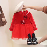 JOJOS ADVENTURE Girls Dress Spring and Autumn Clothing 2023 New Western Style Childrens Princess Dress Baby Suit One Month Old One Hundred Days Banquet