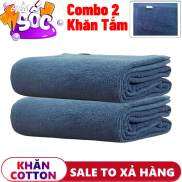 GIẢM SỐC Combo 2 khăn tắm cotton cao cấp xuất khẩu nhật hàn, dài 140 70cm