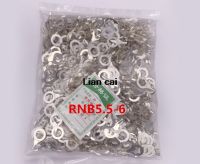 【Best-Selling】 kgcwmw 1000PCS RNB5.5-6 Non-Insulated Ring Terminal สายไฟ Crimp Naked Connector AWG 12-10