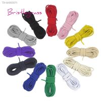 ✲ BRISTLEGRASS 5 Yard 2.5mm Solid Round Elastic Cord Rubber Bands Stretch String Sewing Trims Hair Tie Holder Rope Jewelry Making