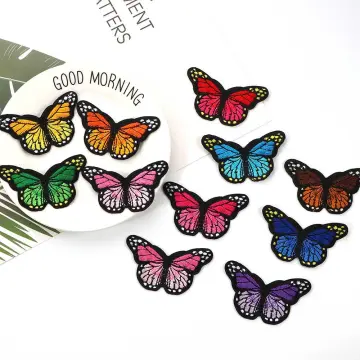 Beautiful Butterfly Iron On Patches Clothes DIY Washable Heat Tansfers  Stickers For T-shirt Bag Fashion Thermal Appliqued Decor