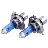 2Pcs P43T H4 12V 55W 60W ฮาโลเจนรถแหล่งกำเนิดแสง High Low Beam ไฟหน้าหลอดไฟอัตโนมัติ6000K Xenon สีขาวรถอุปกรณ์เสริม