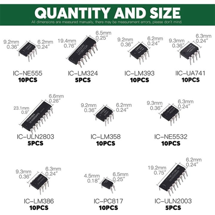 85pcs-10-specifications-ic-ne555-lm324-integrated-circuit-chip-kit