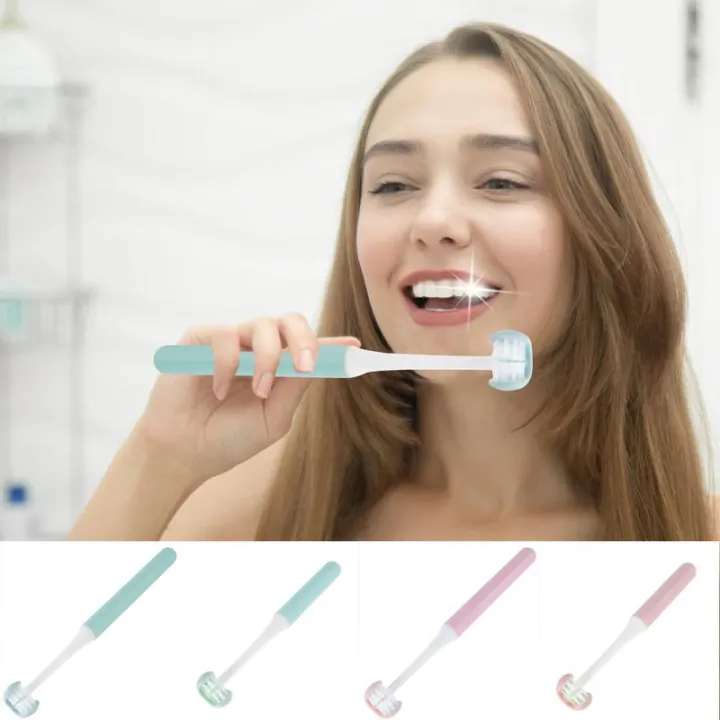 3 Bristle Toothbrush 3 Sided Toothbrush 3 Sided Soft Manual Toothbrush