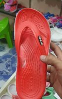 Crocs Bayaband Flip รองเท้าCrocs รองเท้าแตะหนีบ สีแดง รองเท้าแตะชาย&amp;รองเท้าแตะหญิง M4----M11  รองเท้าเบาพื้นนุ่มใส่สบาย รองเท้าแตะกำลังฮีด