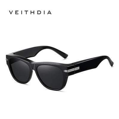 VEITHDIA แว่นตากันแดดพิเศษสำหรับผู้ชายและผู้หญิงทำจากวัสดุ TR แว่นกันแดดโพลาไรซ์ใสเป็นพิเศษ TR7519