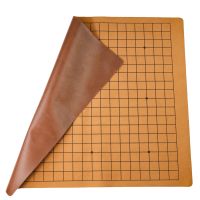 Foldable PU Leather Go Game Chessboard Weiqi Checkerboard Board Game for 2.2cm Pieces One Side 19 Line Standard International