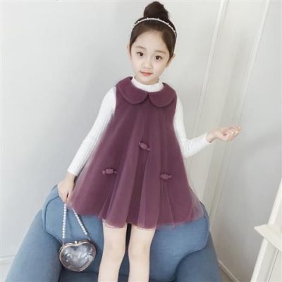 RSN[สำหรับข้อเสนอพิเศษ] เด็กหญิง 2022 ฤดูใบไม้ผลิฤดูใบไม้ร่วงเด็กใหม่เกาหลีเสื้อผ้าขนสัตว์ 2 ชิ้นหญิงกระโปรง YF-259