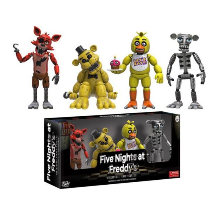 หุ่น-fnaf-ของเฟร็ดดี้บอนนี่-foxy-chica-fazbear-ของสะสมหุ่นพีวีซีตุ๊กตาเด็กผู้ชายลูกโป่งของเล่นเด็ก-fredbear-ของเล่นโมเดล