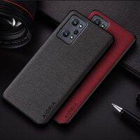 Case for Realme GT Neo 2 Flash realme Q3 Pro X7 Max 5G funda new design simple solid color textile Leather protective Back Cover Electrical Connectors