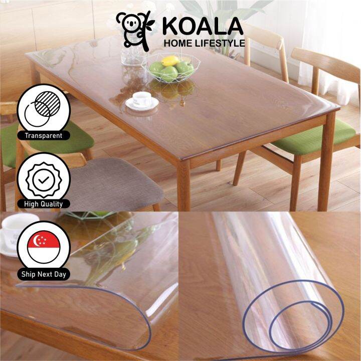 🇸🇬10.25🔥Koala Home Transparent Table Mat/Clear /PVC /Plastic/Waterproof