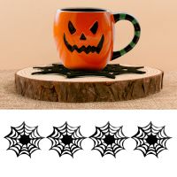 【YP】 5-10pcs Web Coasters Decorations Cobweb Cup Haunted Props for Gothic decor