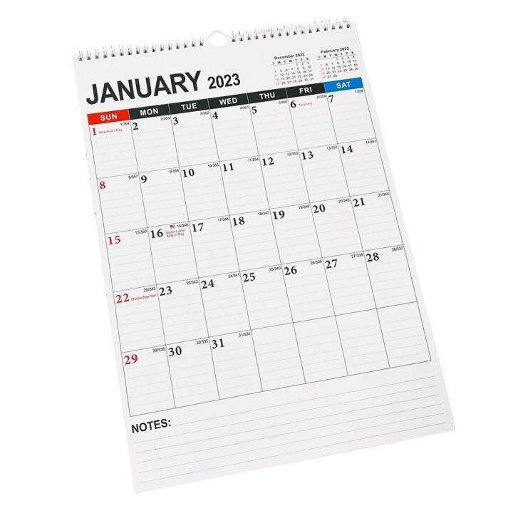 Calendar Wall 2023 Planner Desk Monthly Schedule Hanging Office Coil ...