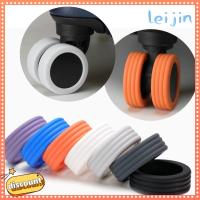 LEIJIN 8PCS/Set เพลาชิ้นส่วนกระเป๋าเดินทาง รองเท้าล้อลากกระเป๋าเดินทาง ด้วยเสียงเงียบ ซิลิโคนทำจากซิลิโคน ผ้าคลุมป้องกันล้อกระเป๋าเดินทาง แบบพกพาได้ ลดเสียงรบกวน ฝาครอบล้อกล่องรถเข็น อุปกรณ์เสริมกระเป๋าเดินทาง