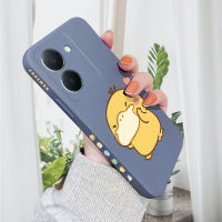 เคส PMP สำหรับ Vivo Y36 Vivo Y36 5G Hp VIVO Y36 Y36 5G การ์ตูนน่ารัก Psyduck Side Pokémon เคสโทรศัพท์ดีไซน์รูปแบบขอบสี่เหลี่ยมของเหลวคลุมทั้งหมดเคสกล้อง