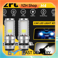 YZH Shop Hb2 H4อลูมิเนียม2ชิ้นชุดไฟหน้ารถมอเตอร์ไซค์แบบ Led รถยนต์9003 360องศาเต็มมุมหลอดไฟลำแสงสูง/ต่ำกำลังไฟสูง6000K สีขาว