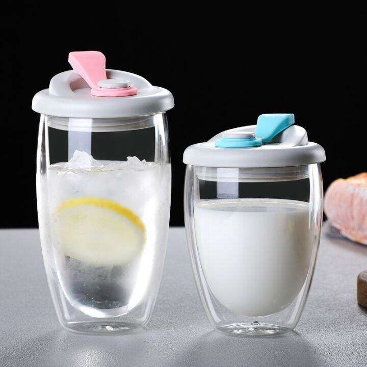 high-end-cups-250ml-350ml-450mllayer-glass-coffeewith-lid-leaktravel-milk-lemoncup-dinkware