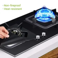 4Pcs Reusable Gas Stove Burner Covers Gas Stove Protectors Kitchen Mat Gas Stove Gas Stove Protector Cleaning Pad Liner Cover
