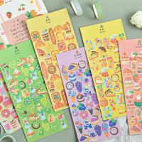 ​ins Creative Food Series cute stickers Sealing Paster Mobile Phone Cup Hand Account Diy Decorative Sticker labels stationery Stickers Labels