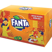 Thùng 24 lon Nước Ngọt Có Gaz Fanta Cam 320ml