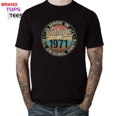 Vintage 1971 All Original Part T Shirt FatherS Birthday T-Shirt Birthday Tshirt Retro Thanksgiving Classic 70S Clothing