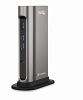 Plugable 14-in-1 USB-C and Thunderbolt 3 Dock - Compatible with Mac and Windows, 96W Laptop Charging, 2x HDMI 2.0 and DisplayPort, 7x USB ports, Ethernet, Audio, SD/MicroSD